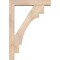 Ekena Millwork Merced Block Smooth Bracket w/ Offset Brace, Douglas Fir, 5 1/2"W x 28"D x 40"H BKT0604X28X40MRC05SDF - alternate 2